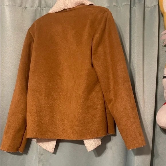 Women's Tan Jacket with Cream Lining - Picture 3 of 4